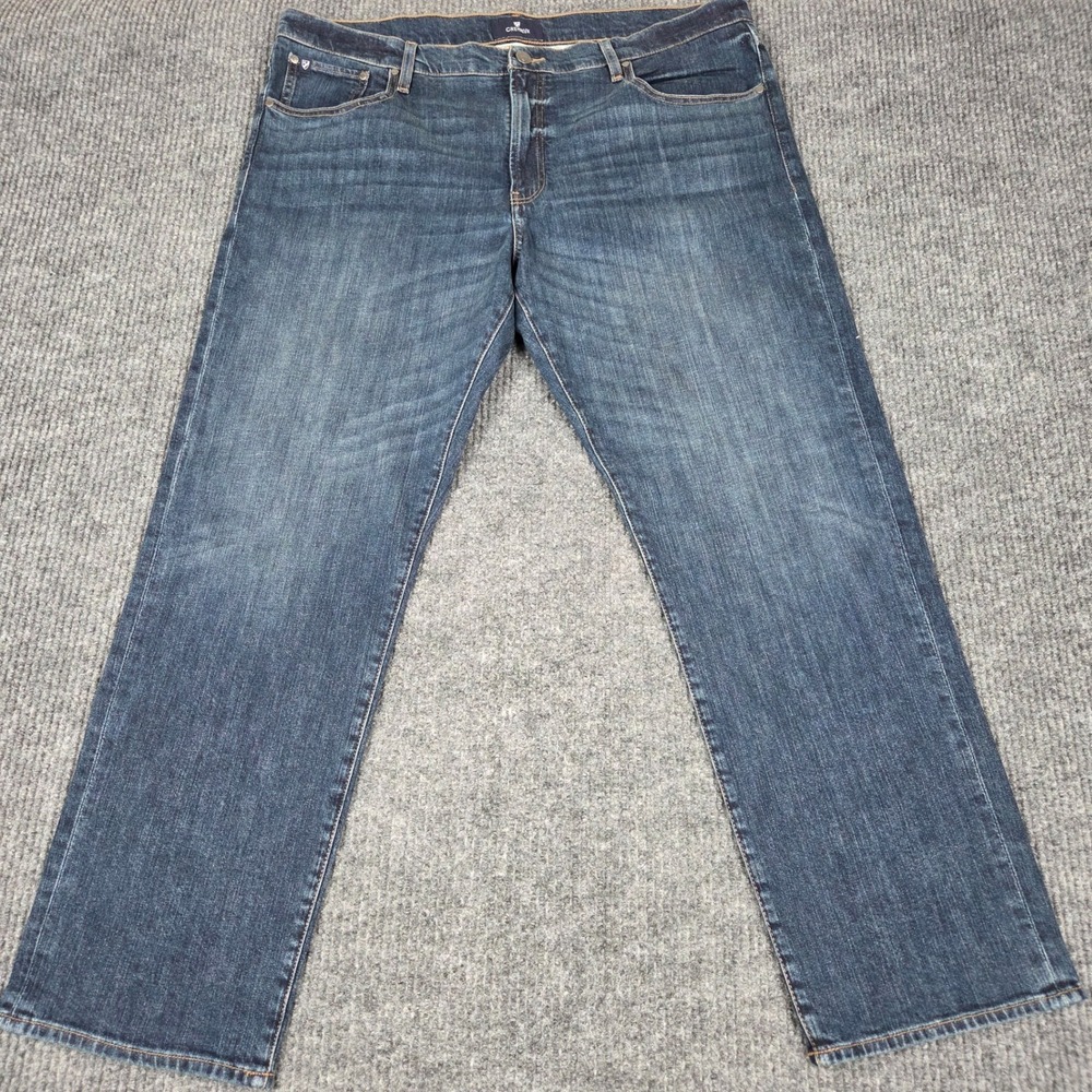 Cremieux Mens Straight Leg Dark Wash Stretch Denim Jeans 40x30 Blue